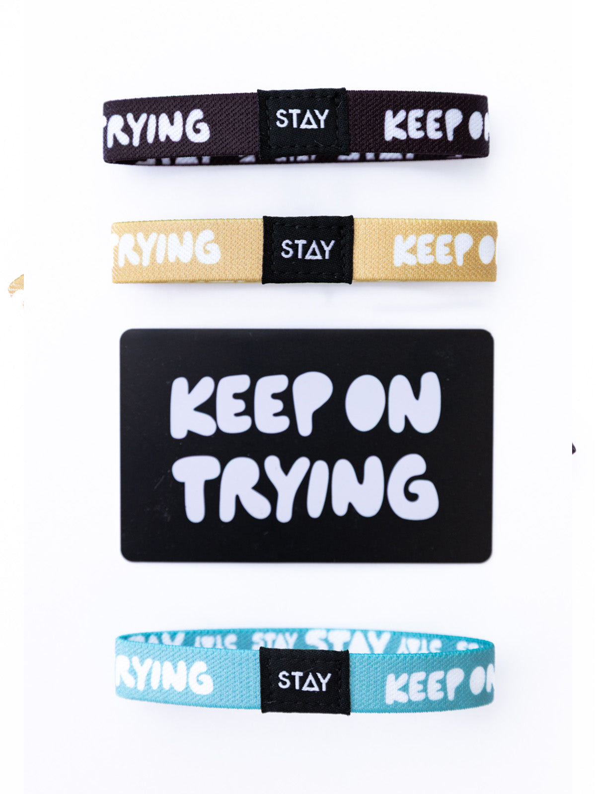 Keep On Trying Elastic Bracelet Pack