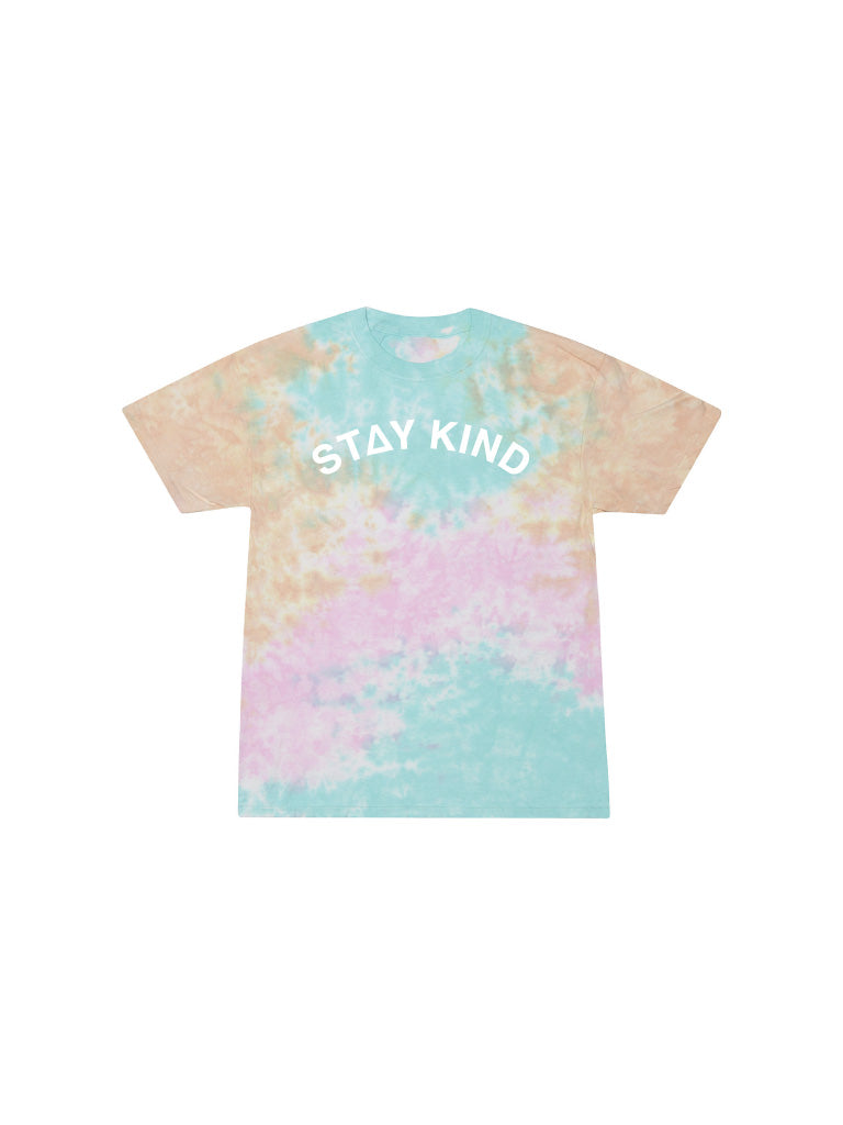 Kids Stay Kind Arch Tee - Rainbow Sherbet