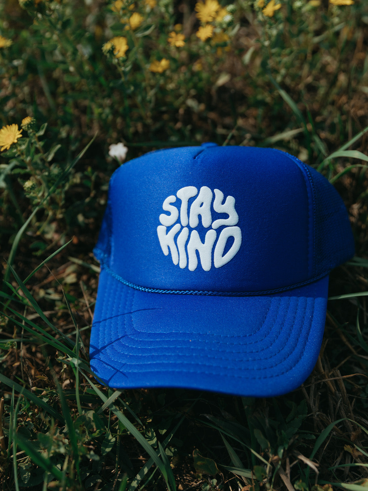 Stay Kind Remix Trucker Hat - Royal Blue