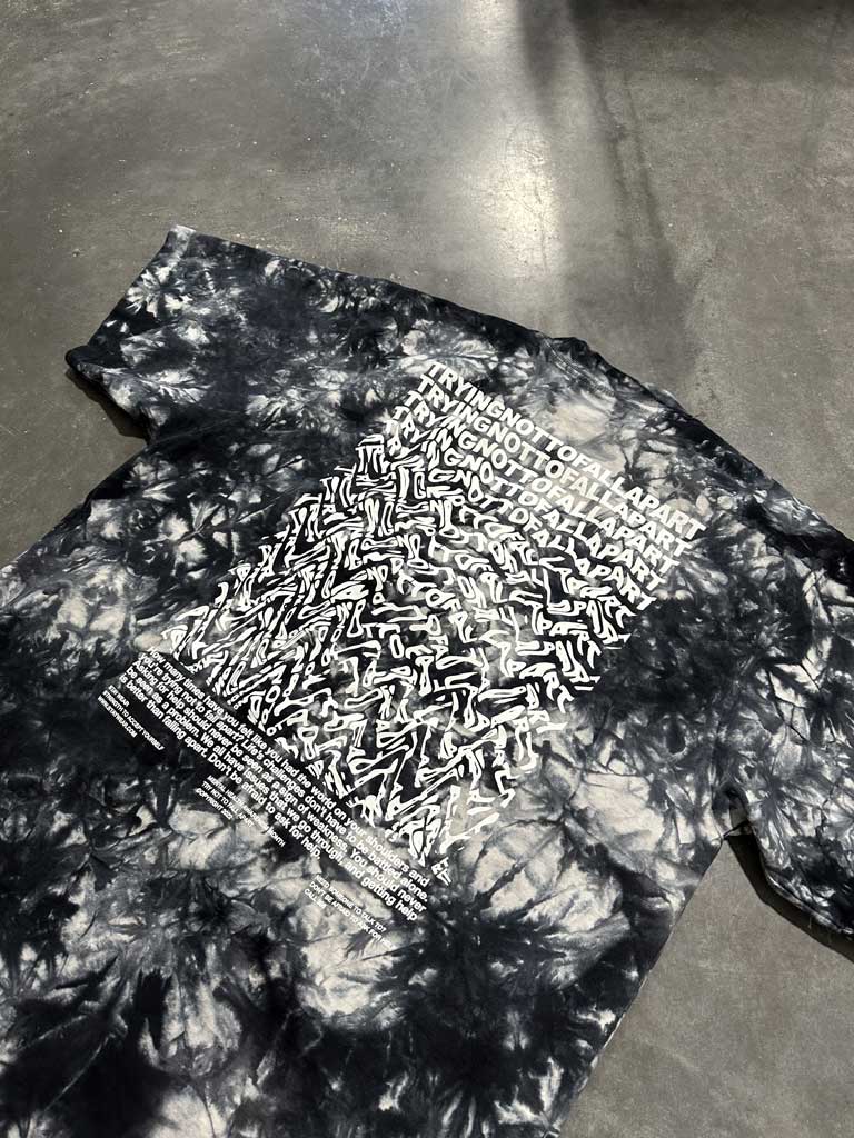 Trying Tie-Dye Oversized Tee - Black & White