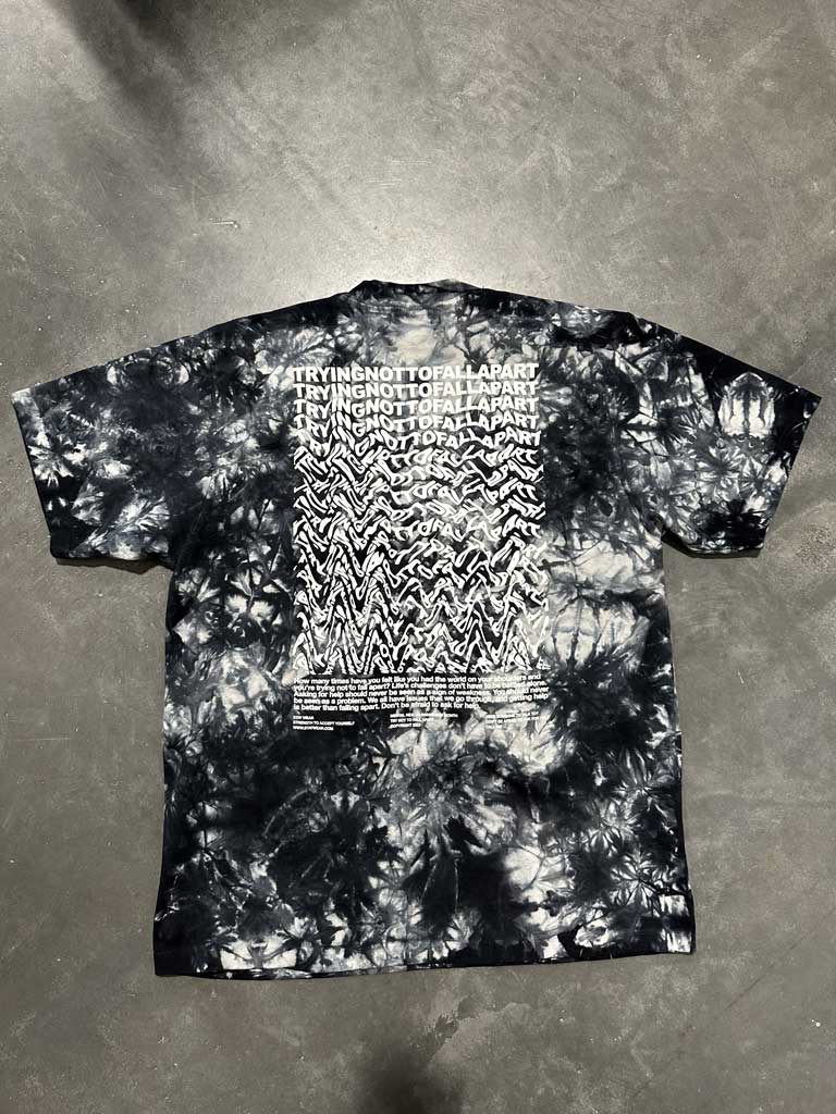 Trying Tie-Dye Oversized Tee - Black & White