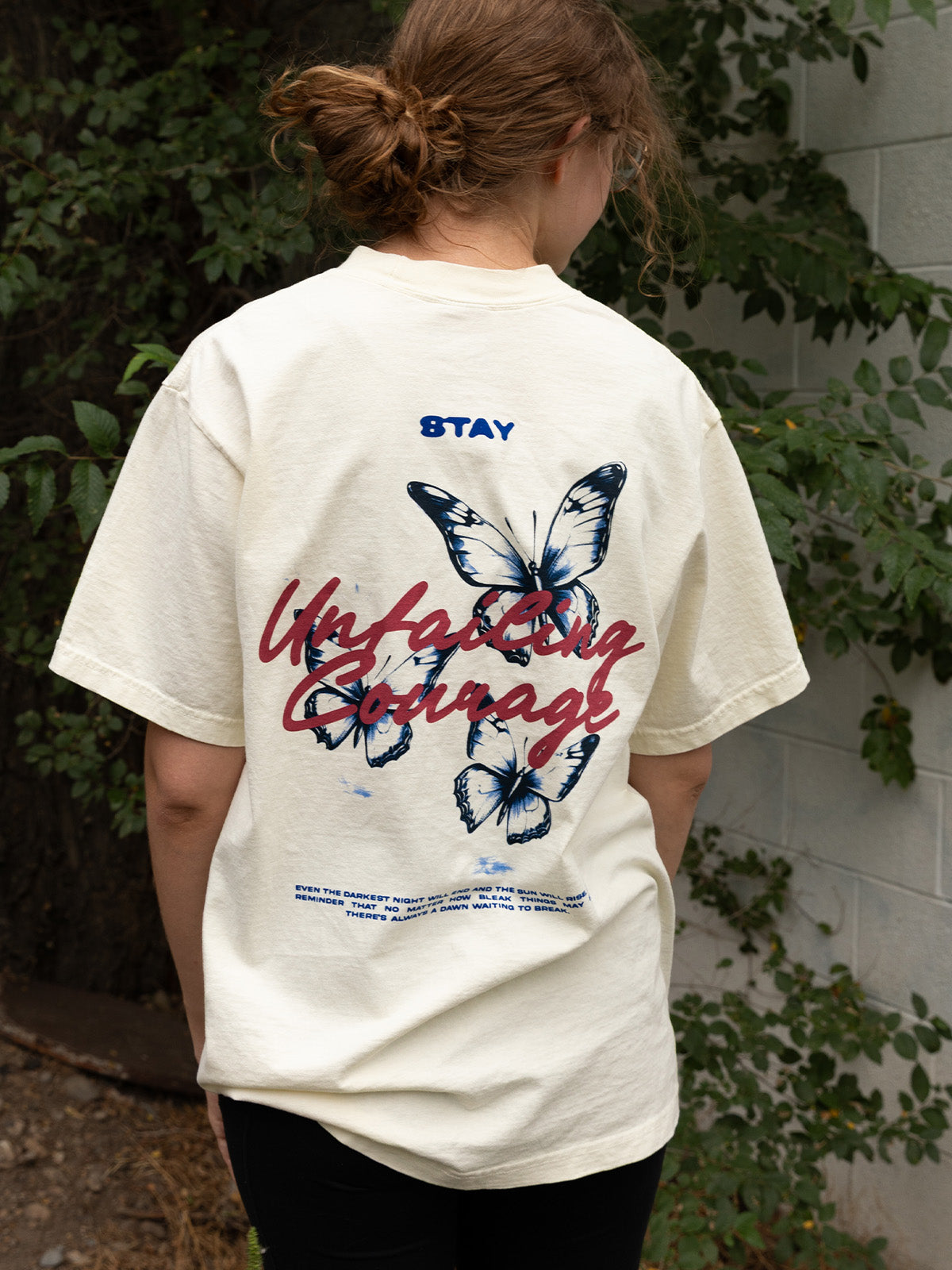 Unfailing Courage Oversized Tee - Cream