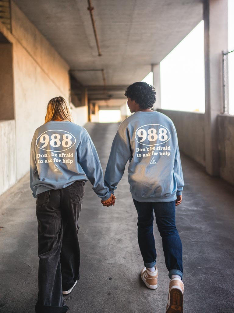 988 Blue Sweatshirt | Self Care Sweatshirt | STAY WEAR