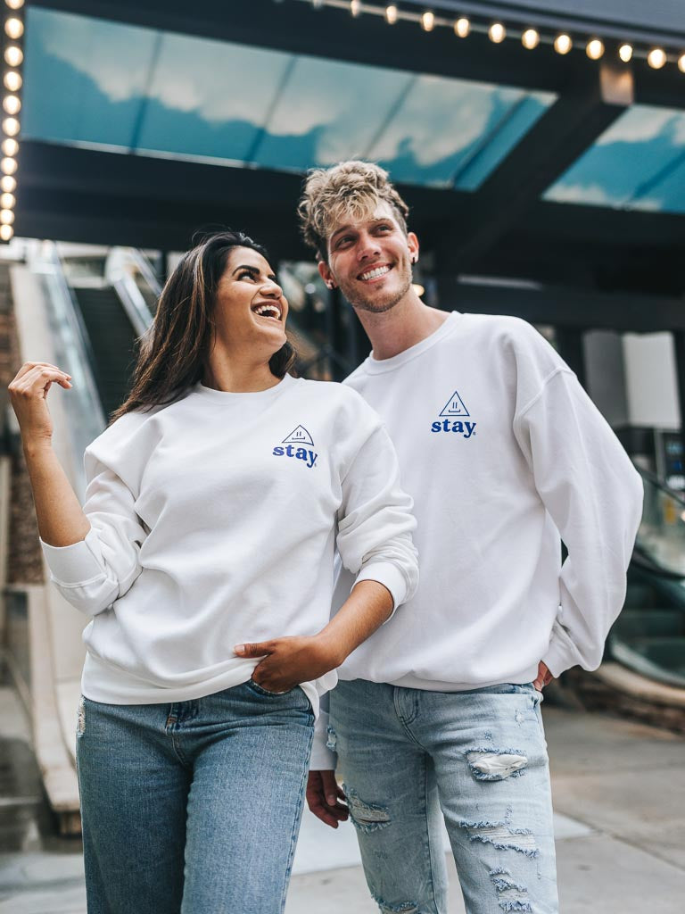 White 988 Sweatshirt | Mental Health Sweatshirt | STAY WEAR