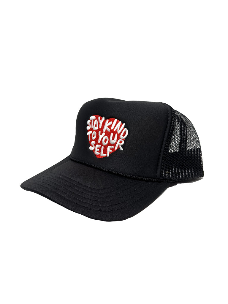 Youth Self Love Trucker Hat - Black