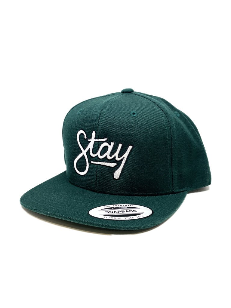 Cursive Snapback - Alpine Green - STAY WEAR