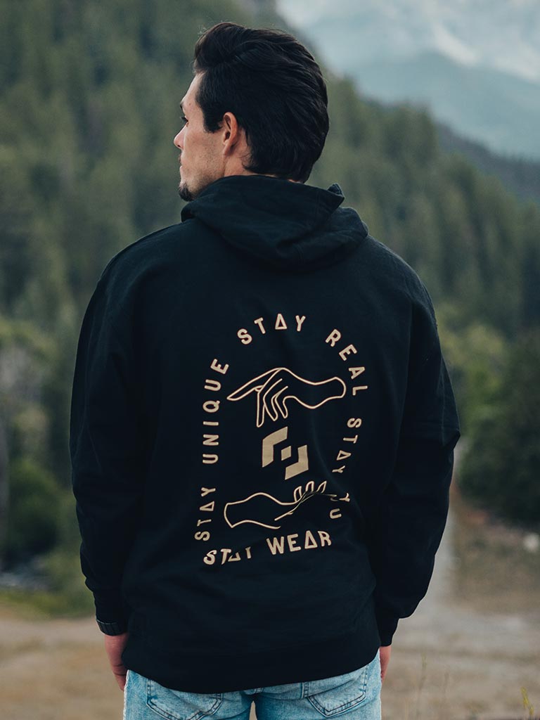 Reach Out Hoodie - Black - STAY WEAR