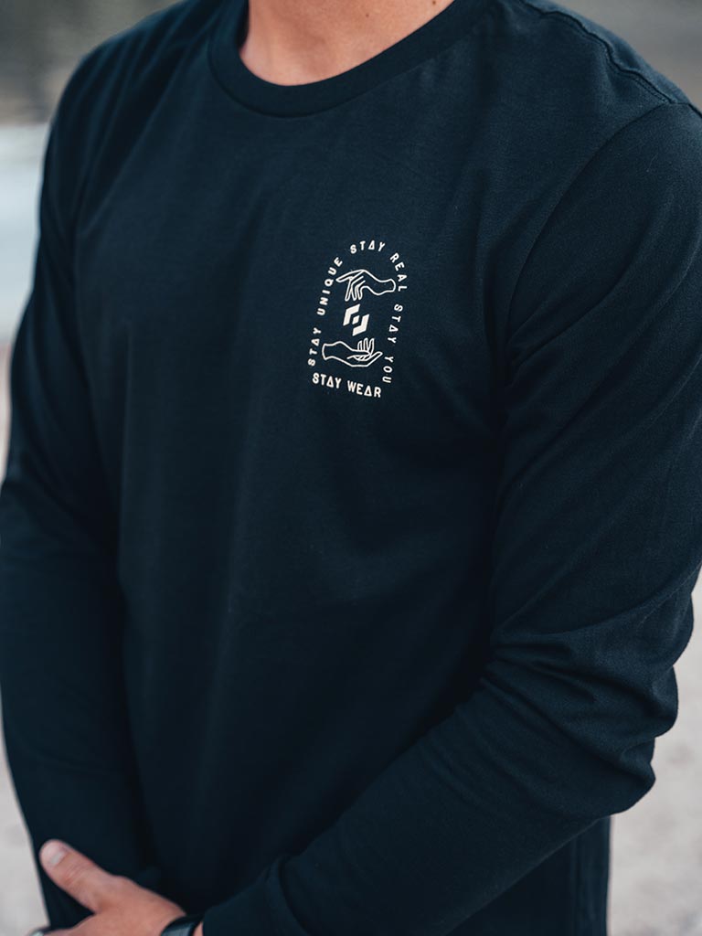 Reach Out Long Sleeve - Black - STAY WEAR