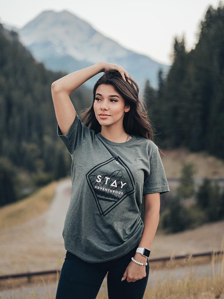 Stay Adventurous Tee - Heather Forest - STAY WEAR