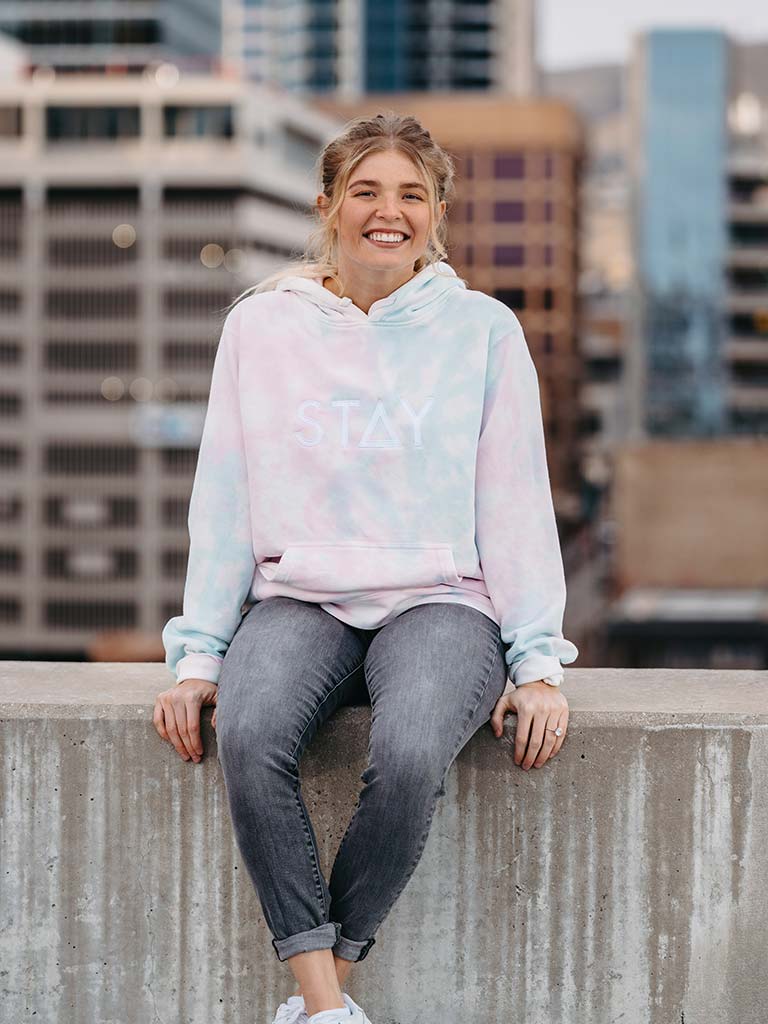 Stay Hoodie Embroidered - Cotton Candy - STAY WEAR