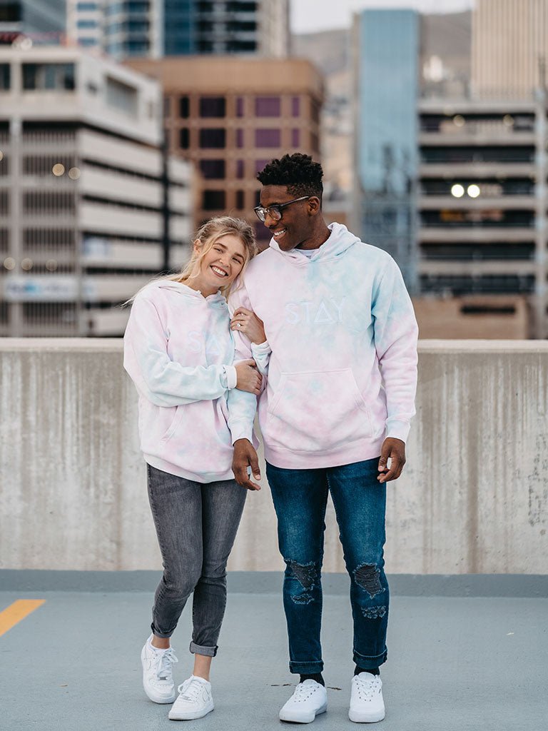 Stay Hoodie Embroidered - Cotton Candy - STAY WEAR