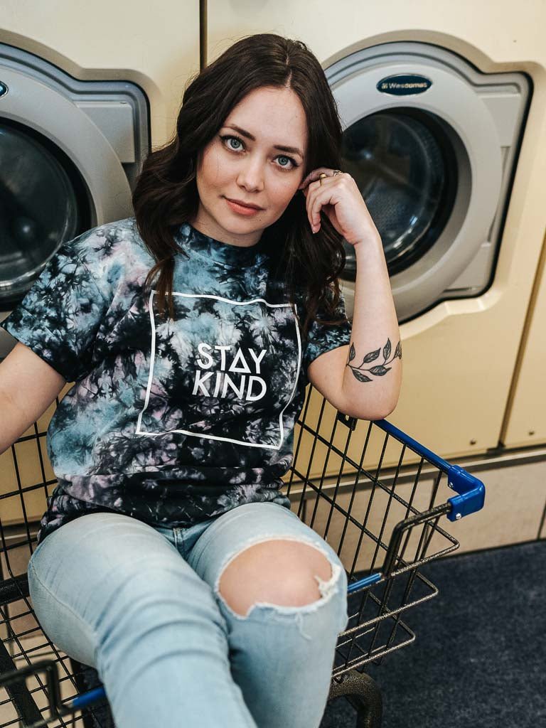 Stay Kind Tie-Dye Tee - Milky Way - STAY WEAR