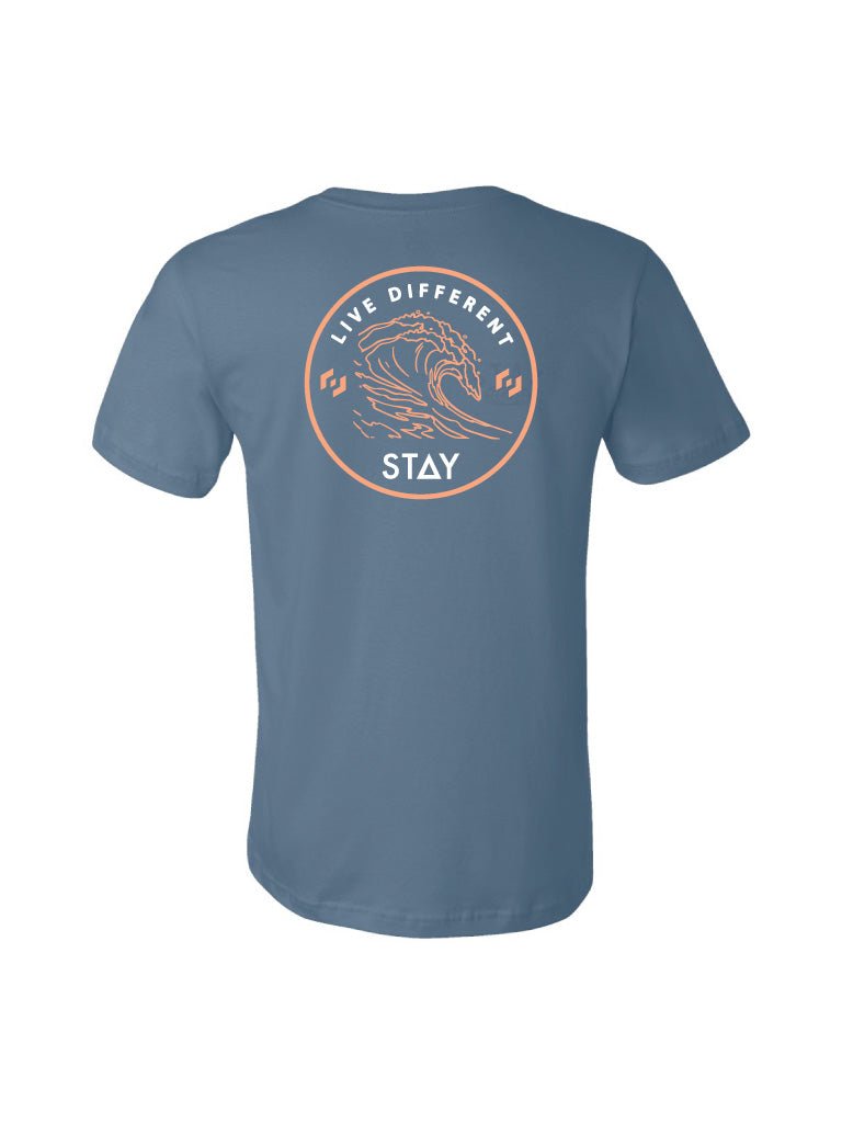 Waves Tee - Blue Steel - STAY WEAR