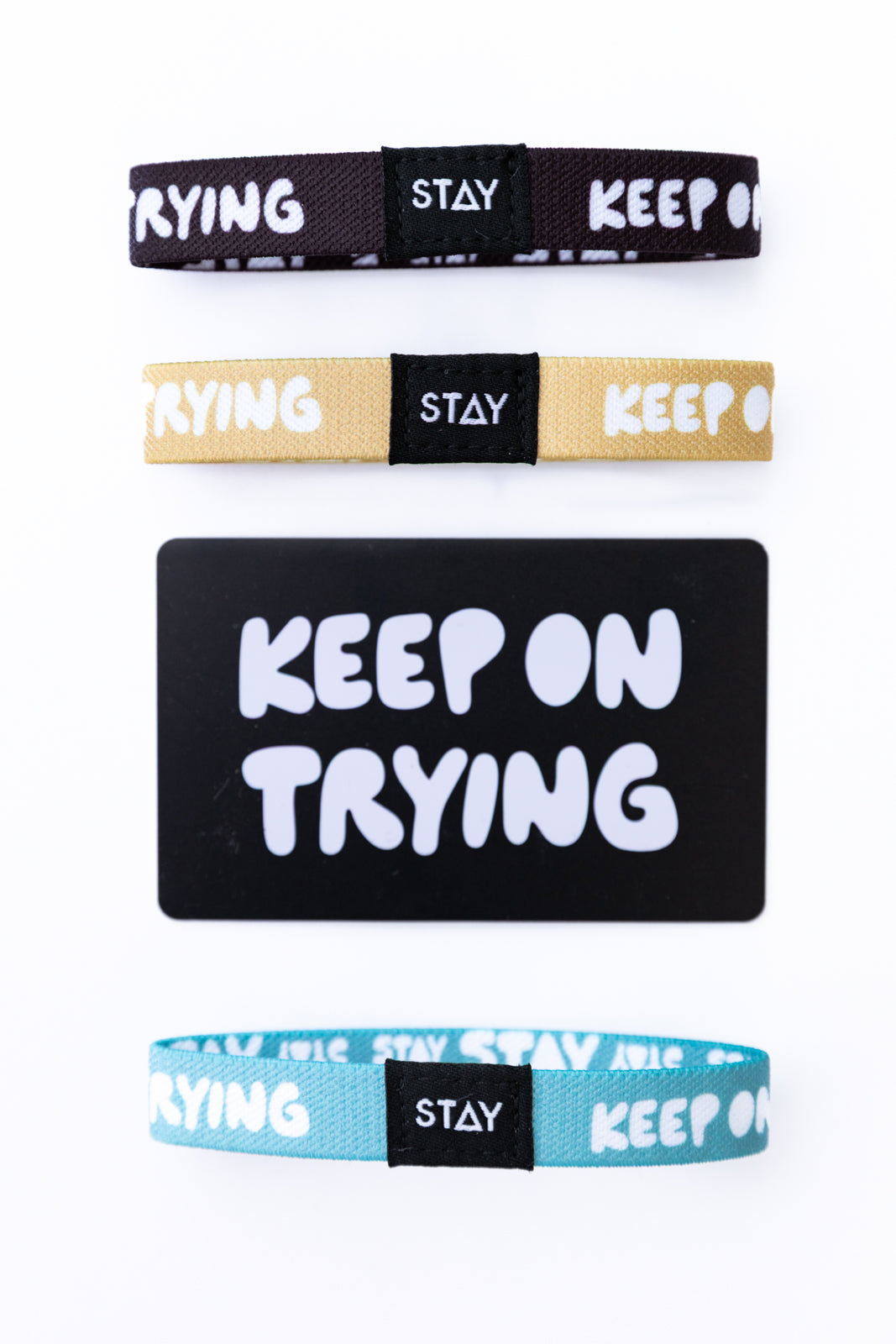 Keep On Trying Elastic Bracelet Pack