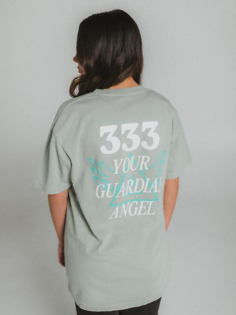 333 Angel Number Tee - Agave
