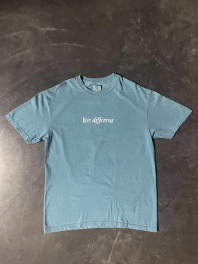 Are You Really Living Tee - Slate Blue