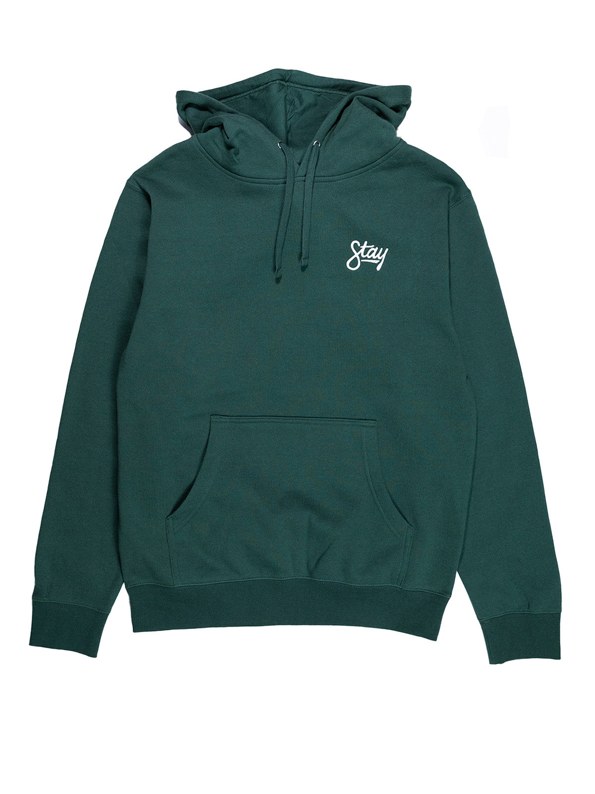 Cursive Embroidered Hoodie - Alpine Green
