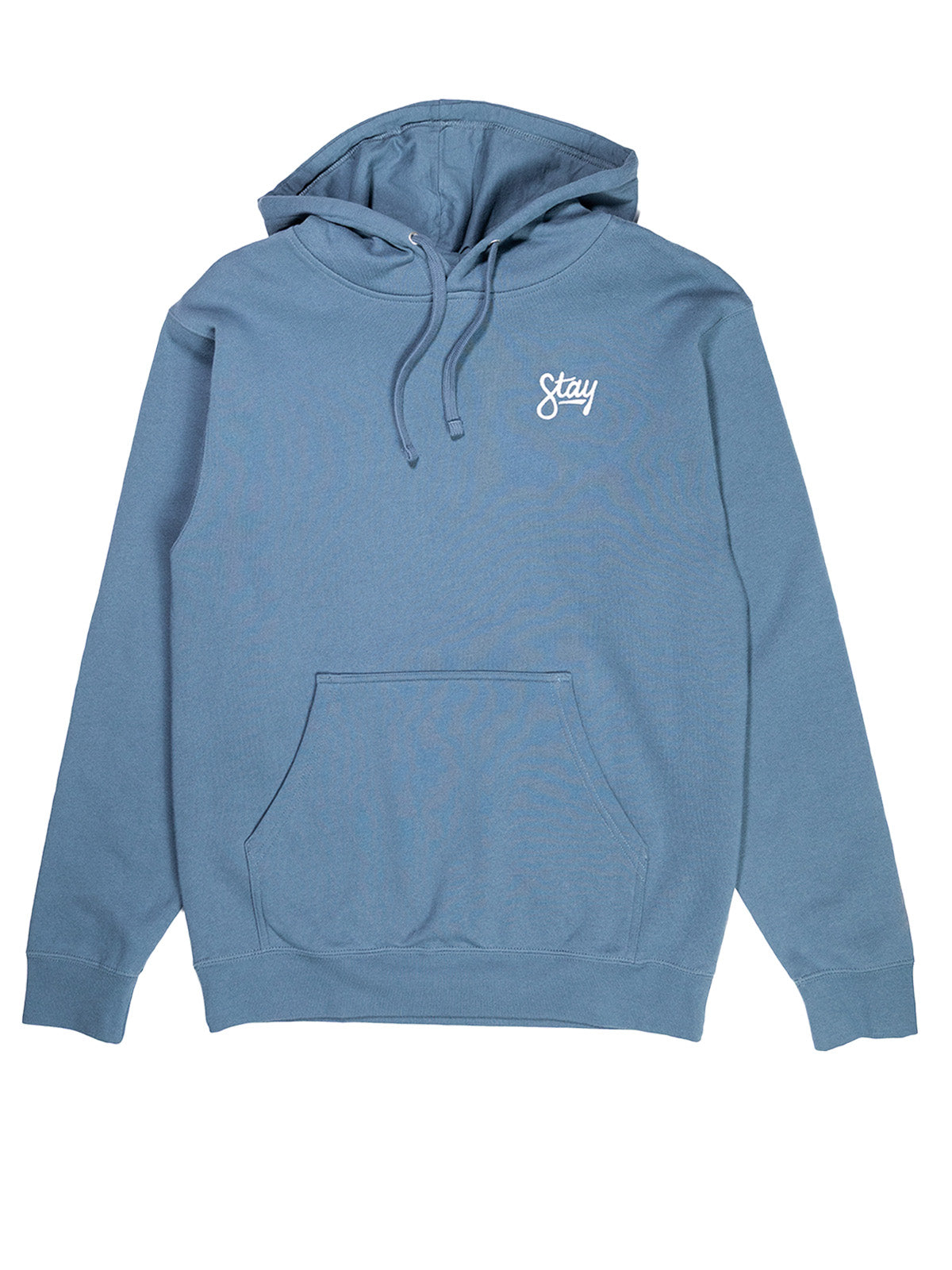 Cursive Embroidered Hoodie - Slate Blue