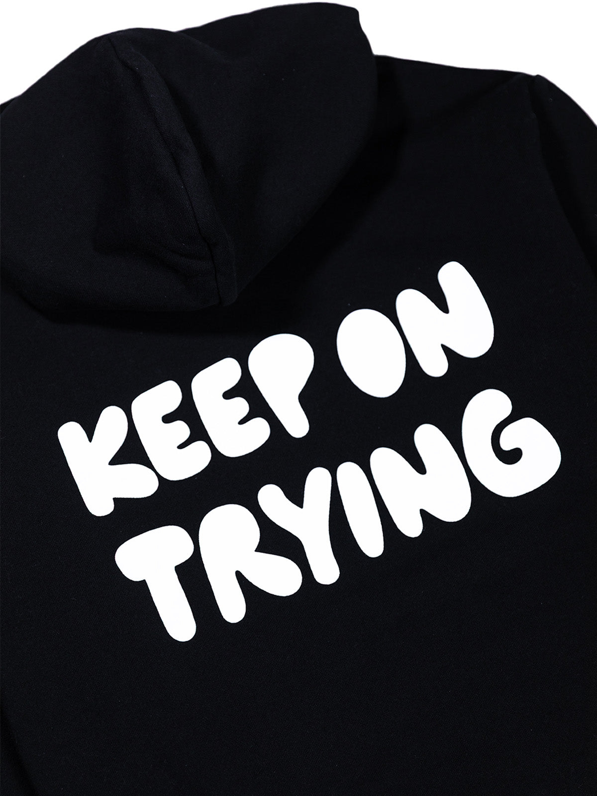 Keep On Trying Hoodie - Black