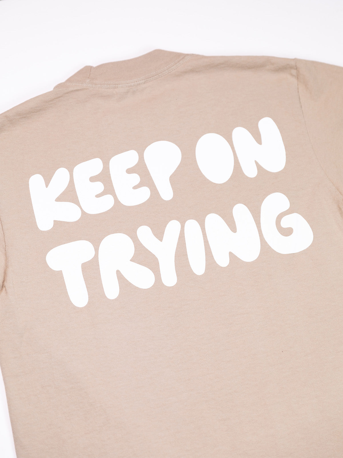Keep On Trying Oversized Tee - Oatmeal