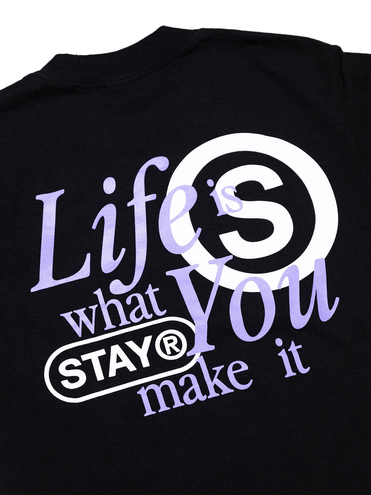 Life Is What You Make It Oversized Tee - Black