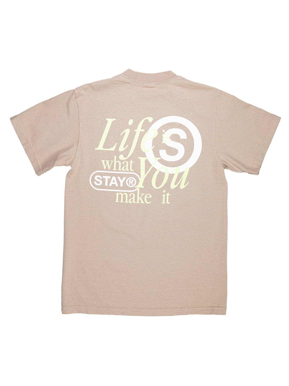 Life Is What You Make It Oversized Tee - Oatmeal