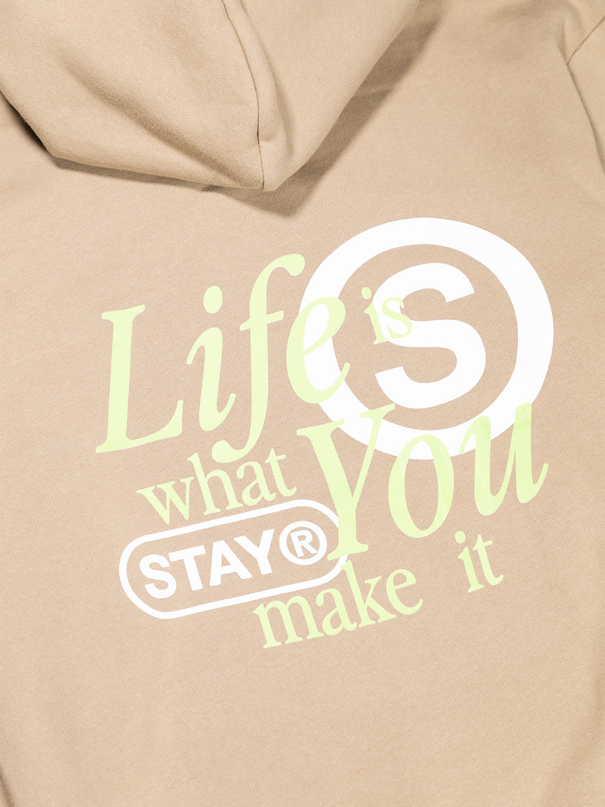 Life Is What You Make It Hoodie - Sand