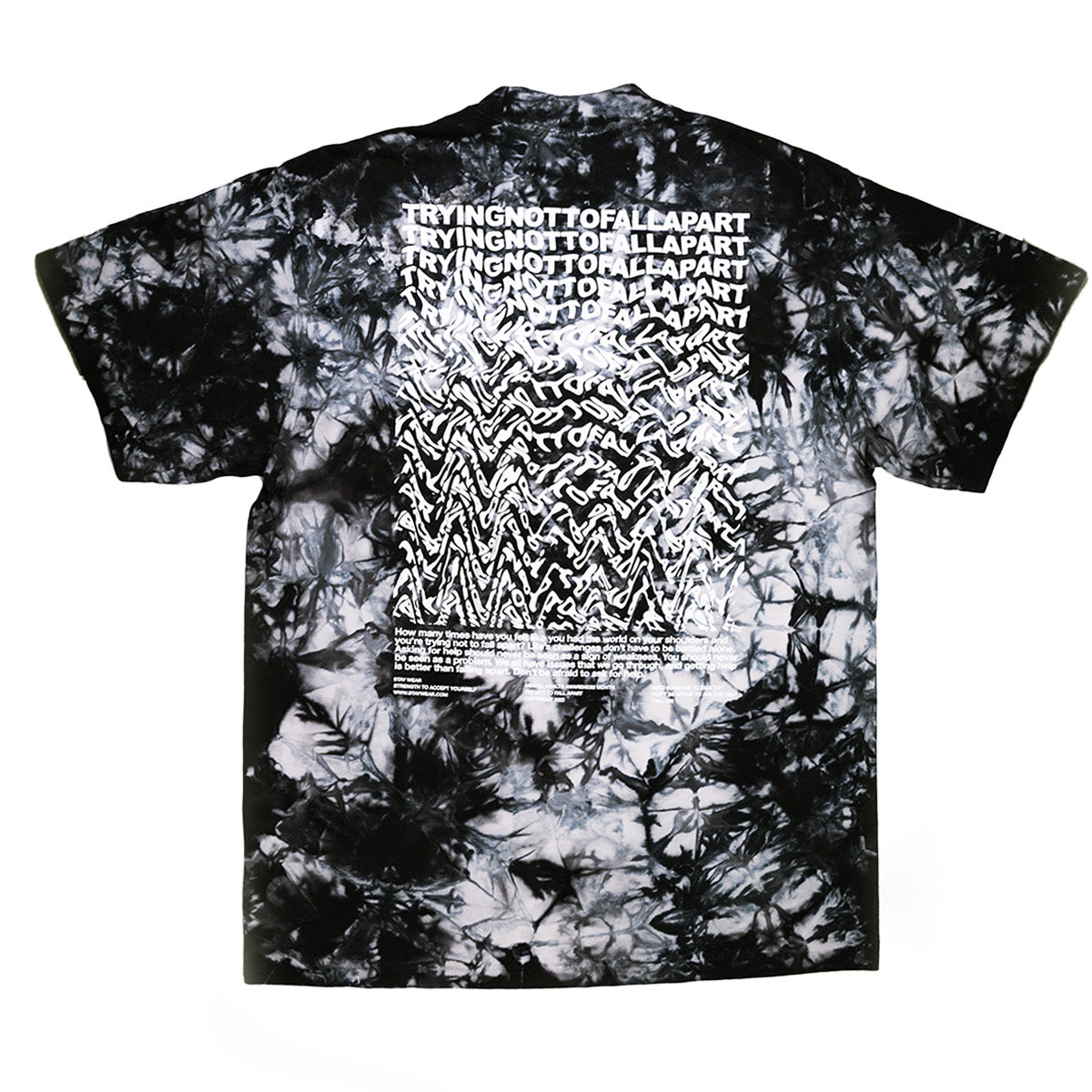 Trying Tie-Dye Oversized Tee - Black & White | STAY®