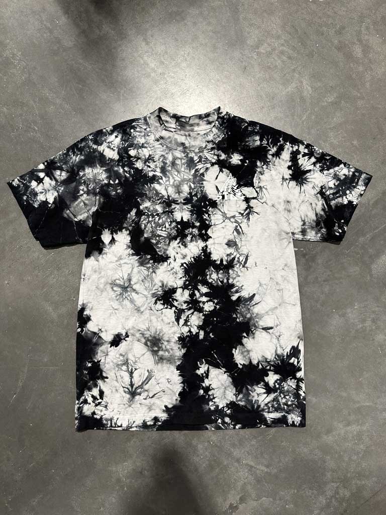 Trying Tie-Dye Oversized Tee - Black & White S