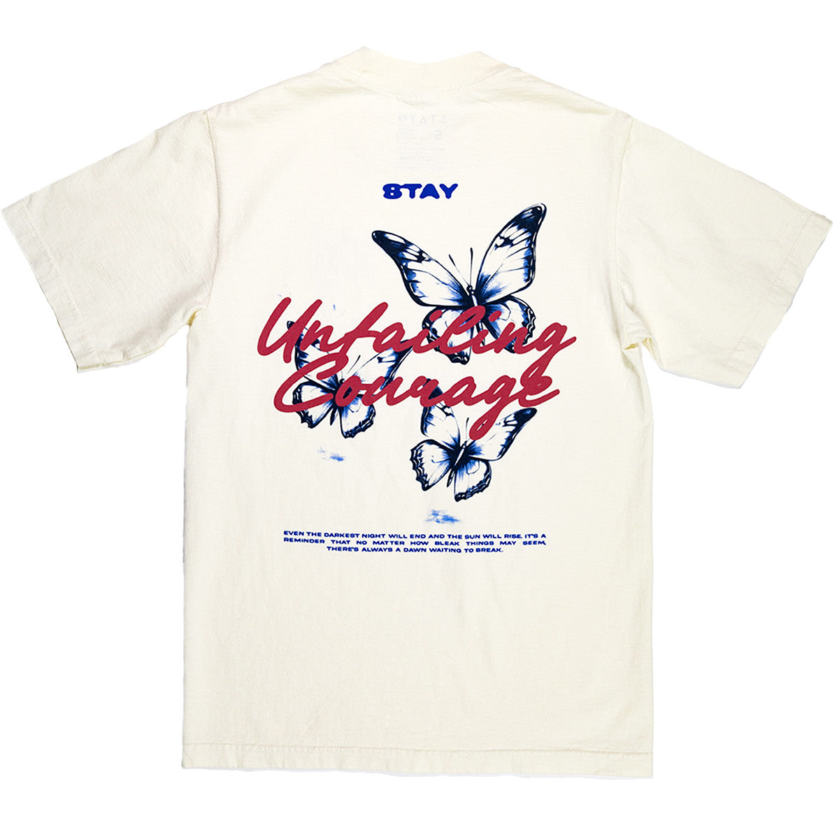 Unfailing Courage Oversized Tee - Cream
