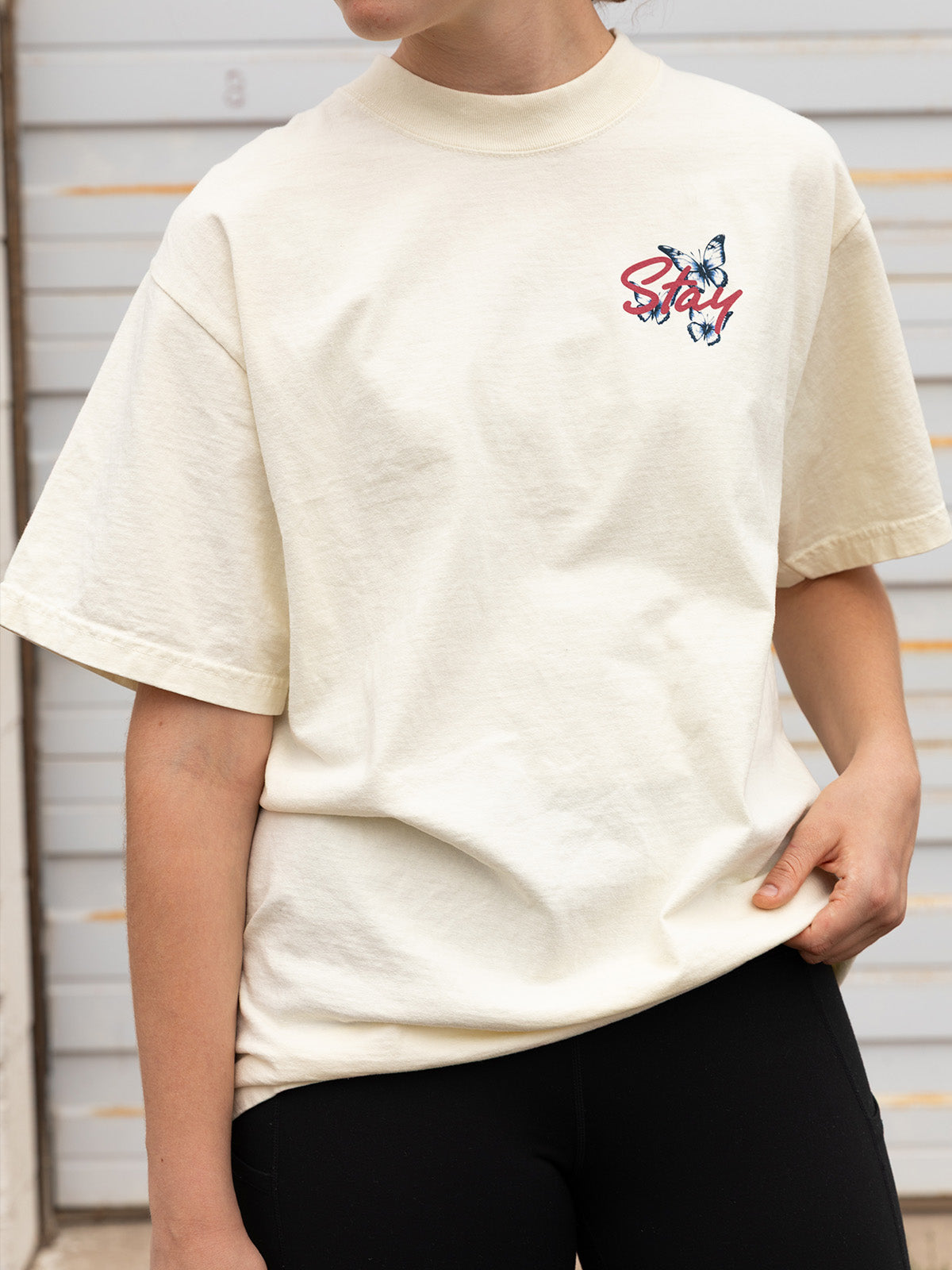 Unfailing Courage Oversized Tee - Cream