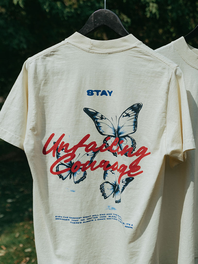 Unfailing Courage Oversized Tee - Cream