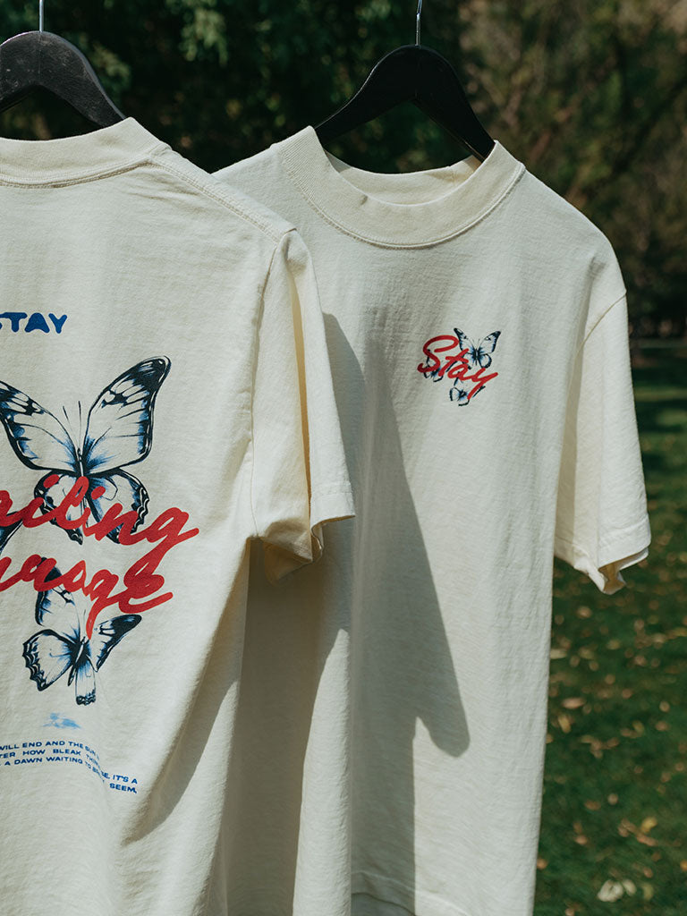 Unfailing Courage Oversized Tee - Cream