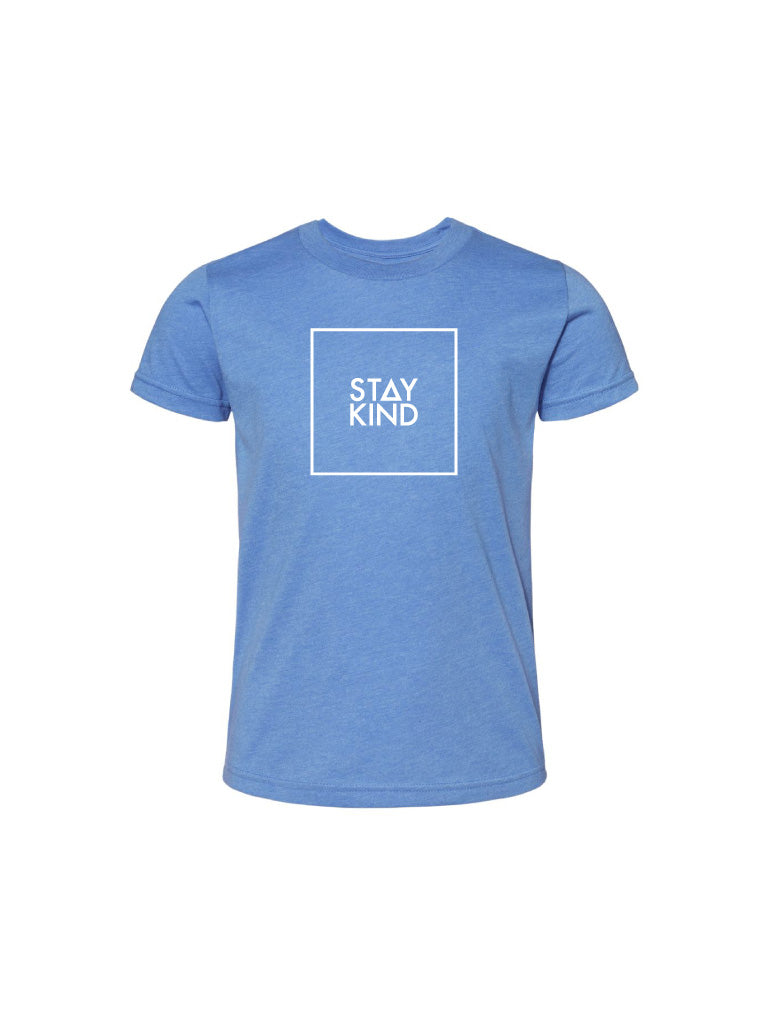 Youth Stay Kind Tee - Columbia Blue
