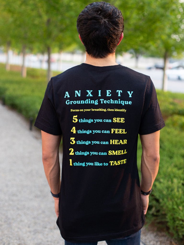 AGT (Anxiety Grounding Technique) Tee - Black - STAY WEAR