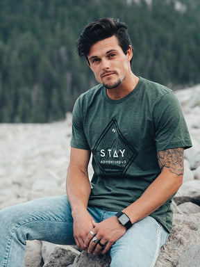 Stay Adventurous Tee - Heather Forest - STAY WEAR