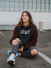 Stay Hoodie - Burgundy / Charcoal - STAY WEAR